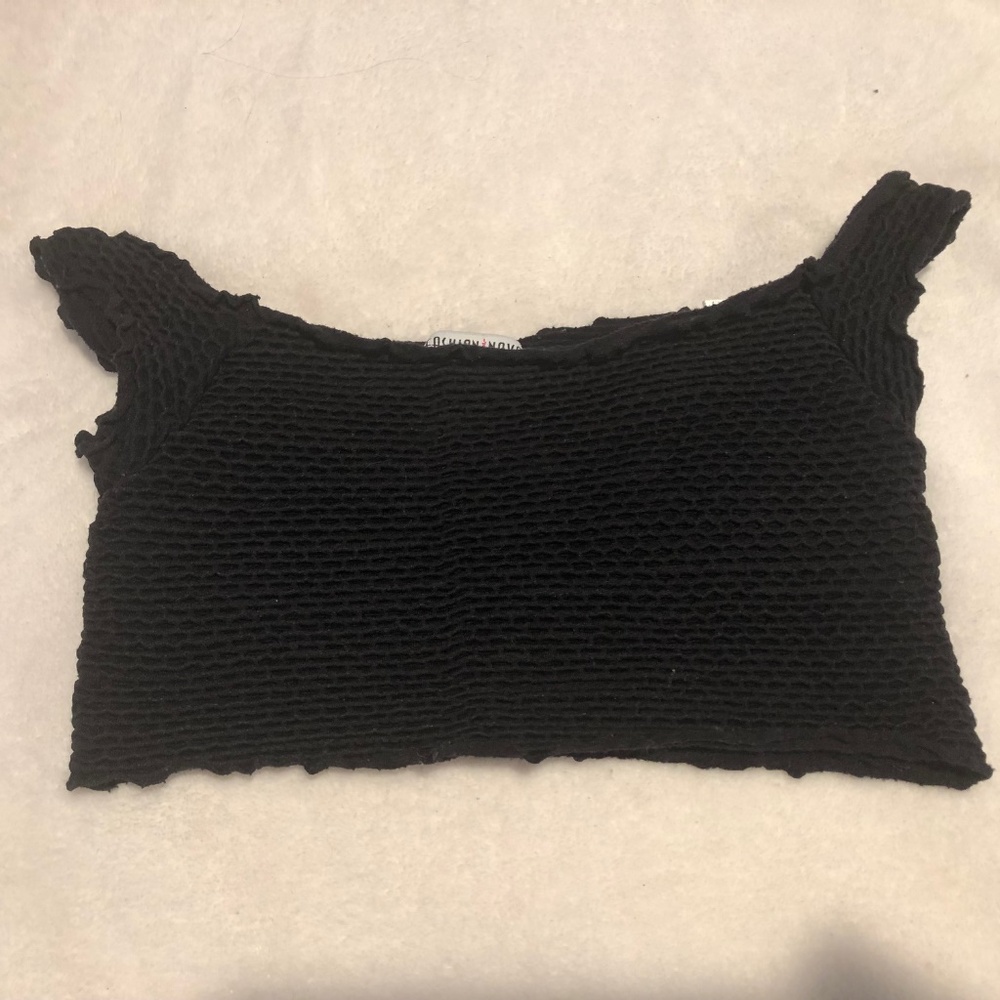Black cropped top